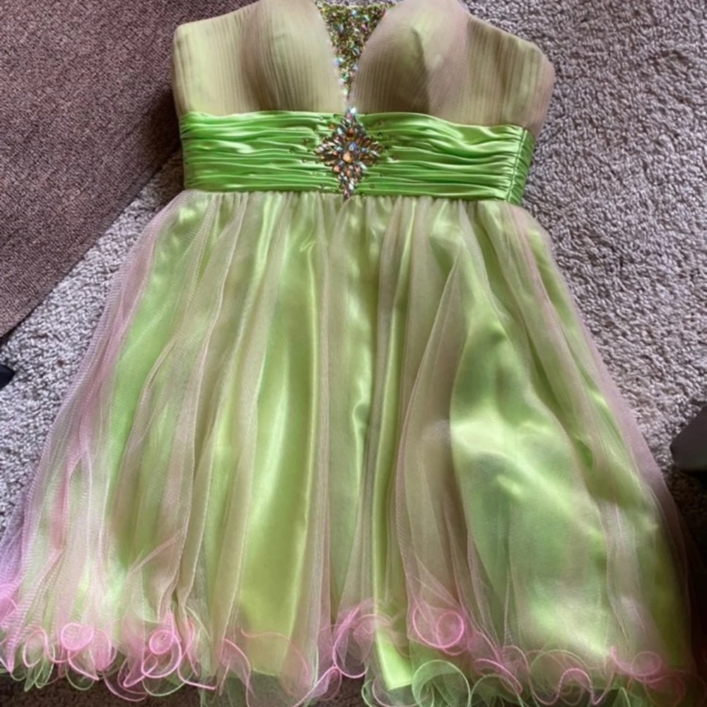 Strapless Green Party Dress